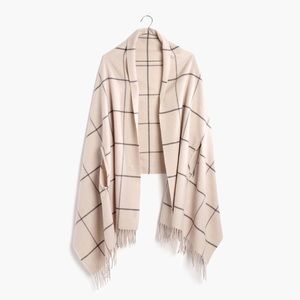 Madewell windowpane check cape scarf